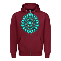 Burgundy gemstone jewelry Zipper Hoodie - RanaPortraitStore
