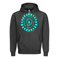 Charcoal Heather gemstone jewelry Zipper Hoodie - RanaPortraitStore
