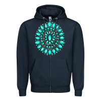 Navy gemstone jewelry Zipper Hoodie - RanaPortraitStore