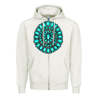 Oatmeal Heather gemstone jewelry Zipper Hoodie - RanaPortraitStore