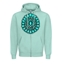 Seafoam gemstone jewelry Zipper Hoodie - RanaPortraitStore