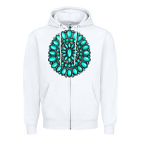 White gemstone jewelry Zipper Hoodie - RanaPortraitStore
