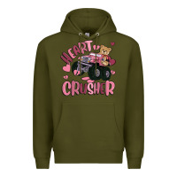 Army Green heart crusher Premium Hoodie - MaliasSmallBusiness