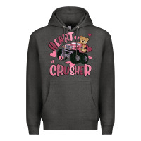 Charcoal Heather heart crusher Premium Hoodie - MaliasSmallBusiness