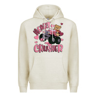Oatmeal Heather heart crusher Premium Hoodie - MaliasSmallBusiness