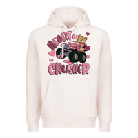 Pale Pink heart crusher Premium Hoodie - MaliasSmallBusiness