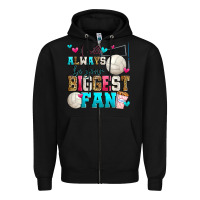Black i will always be your biggest fan volleyball Zipper Hoodie - Zillion Design Studio