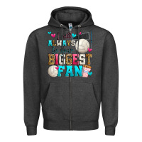 Charcoal Heather i will always be your biggest fan volleyball Zipper Hoodie - Zillion Design Studio