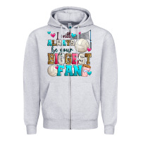 Heather Grey i will always be your biggest fan volleyball Zipper Hoodie - Zillion Design Studio
