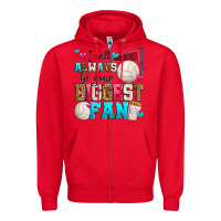 Red i will always be your biggest fan volleyball Zipper Hoodie - Zillion Design Studio