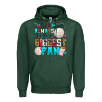 Sports Green i will always be your biggest fan volleyball Zipper Hoodie - Zillion Design Studio