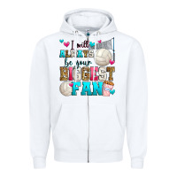 White i will always be your biggest fan volleyball Zipper Hoodie - Zillion Design Studio