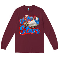 Burgundy oh my stars chicken Long Sleeve Tee - Zillion Design Studio