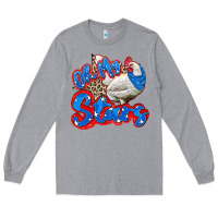 Heather Grey oh my stars chicken Long Sleeve Tee - Zillion Design Studio