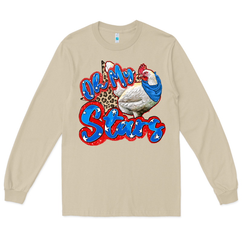 Oh My Stars Chicken Long Sleeve Tee by Zillion Design Studio | Teevron