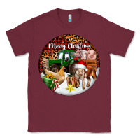 Merry Christmas Farm Animals Classic Tee | Teevron