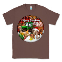 Chestnut Merry Christmas Farm Animals Classic Tee - FaDigitalArtStudio