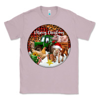 Lilac Merry Christmas Farm Animals Classic Tee - FaDigitalArtStudio