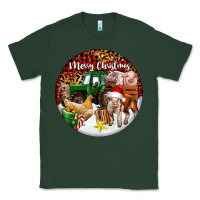 Sports Green Merry Christmas Farm Animals Classic Tee - FaDigitalArtStudio