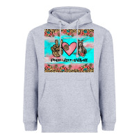 Heather Grey peace love pitbull Heavyweight Hoodie - JahusDesignShop