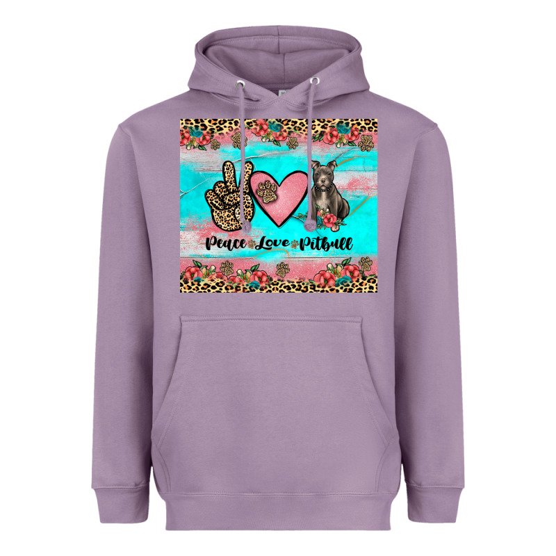 Peace Love Pitbull Heavyweight Hoodie by JahusDesignShop | Teevron