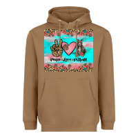 Toasted Coconut peace love pitbull Heavyweight Hoodie - JahusDesignShop