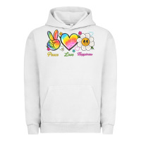 Pigment Lunar Rock peace love happiness Urban Hoodie - NancyCooperArtShop