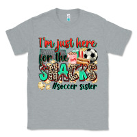 Heather Grey i'm just here for the snacks #soccer sister Classic Tee - Zillion Design Studio