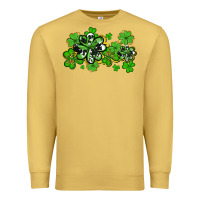 Cowhide And Leopard Shamrocks Premium Sweatshirt | Teevron