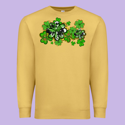 Cowhide And Leopard Shamrocks Premium Sweatshirt Designed By Adodesignshop