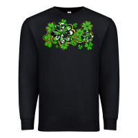 Black cowhide and leopard shamrocks Premium Sweatshirt - AdoDesignShop