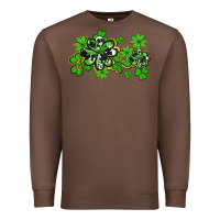 Chestnut cowhide and leopard shamrocks Premium Sweatshirt - AdoDesignShop