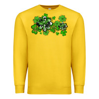 Lemon cowhide and leopard shamrocks Premium Sweatshirt - AdoDesignShop