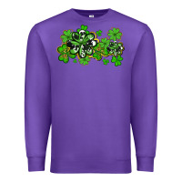 Purple cowhide and leopard shamrocks Premium Sweatshirt - AdoDesignShop