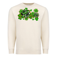 Sandshell cowhide and leopard shamrocks Premium Sweatshirt - AdoDesignShop