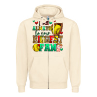 Sandshell i will always be your biggest fan softball Zipper Hoodie - Zillion Design Studio