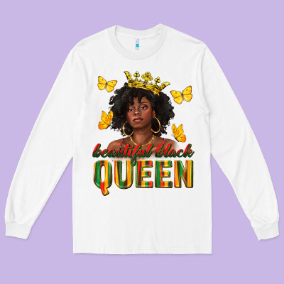 Long Sleeve Tee beautiful black queen
