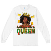 White beautiful black queen Long Sleeve Tee - texasbilliewilder