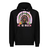 Black he is risen easter rainbow Premium Hoodie - MaliasSmallBusiness
