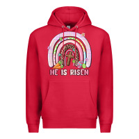 Cardinal he is risen easter rainbow Premium Hoodie - MaliasSmallBusiness