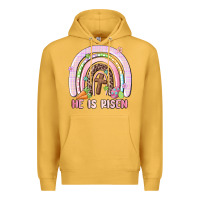 Mustard he is risen easter rainbow Premium Hoodie - MaliasSmallBusiness
