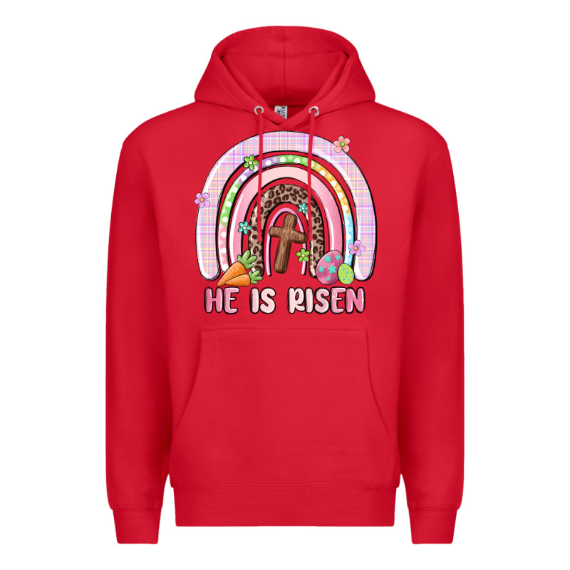 He Is Risen Easter Rainbow Premium Hoodie by MaliasSmallBusiness | Teevron