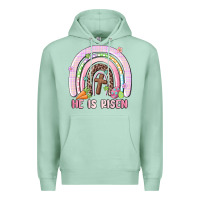 Seafoam he is risen easter rainbow Premium Hoodie - MaliasSmallBusiness
