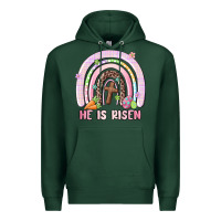 Sports Green he is risen easter rainbow Premium Hoodie - MaliasSmallBusiness