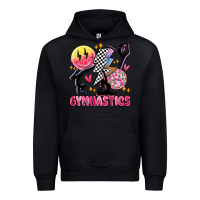 Black retro gymnastics Urban Hoodie - MaliasSmallBusiness