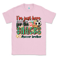Bubblegum Pink i'm just here for the snacks #soccer  brother Classic Tee - Zillion Design Studio
