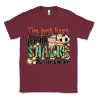 Burgundy i'm just here for the snacks #soccer  brother Classic Tee - Zillion Design Studio