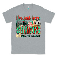 Heather Grey i'm just here for the snacks #soccer  brother Classic Tee - Zillion Design Studio