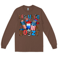 Chestnut red white boozy Long Sleeve Tee - AdoDesignShop