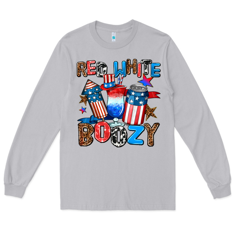 Red White Boozy Long Sleeve Tee by AdoDesignShop | Teevron